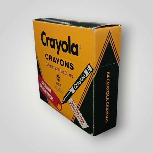 Crayola Crayons 64 Box W/Sharpener Unopened New Condition 1970s Vintage - Picture 2 of 6